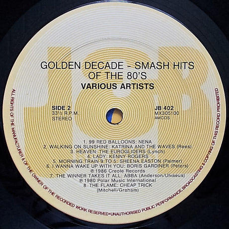 Various : Golden Decade - 16 Smash Hits Of The 80's (LP, Comp)