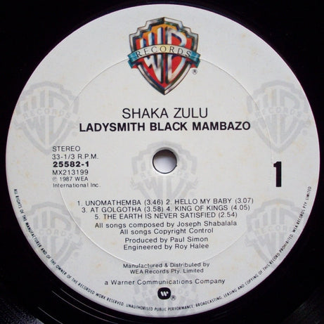 Ladysmith Black Mambazo : Shaka Zulu (LP, Album)