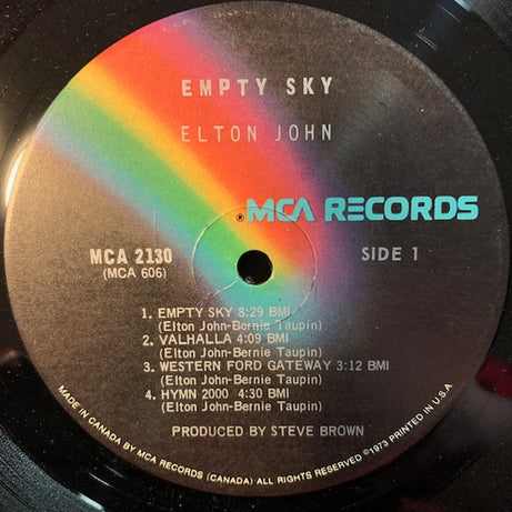 Elton John : Empty Sky (LP, Album, RE)