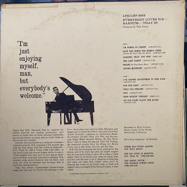 H.B. Barnum : Everybody Loves H. B. (LP)