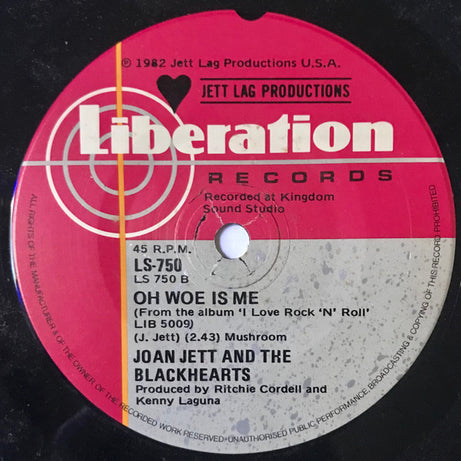 Joan Jett & The Blackhearts : Crimson And Clover (7")