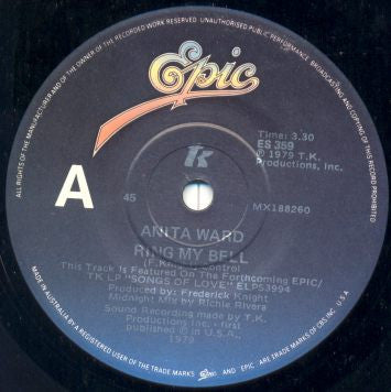 Anita Ward : Ring My Bell (7", Single)