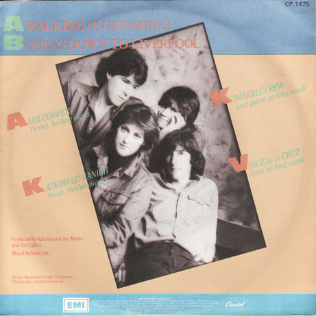 Katrina And The Waves : Walking On Sunshine (7", Pic)