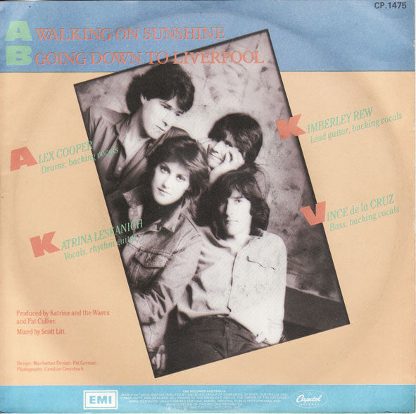 Katrina And The Waves : Walking On Sunshine (7", Pic)