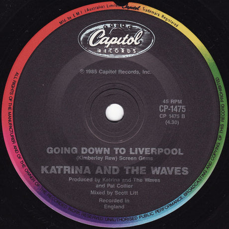 Katrina And The Waves : Walking On Sunshine (7", Pic)