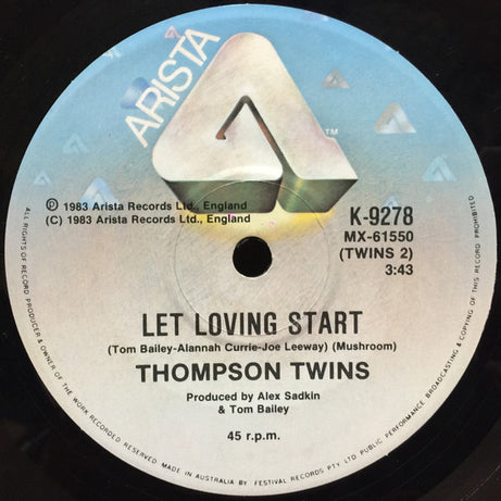 Thompson Twins : Hold Me Now (7", Single)