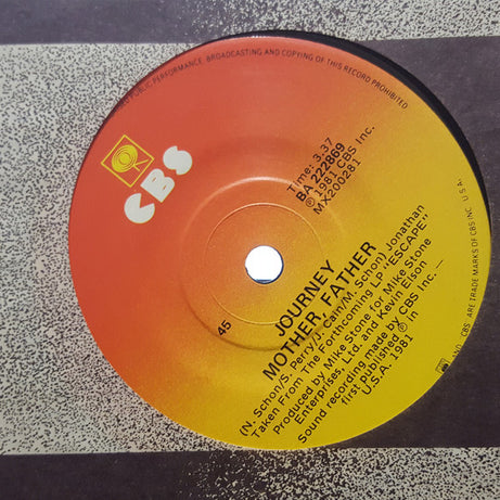 Journey : Who's Crying Now (7")