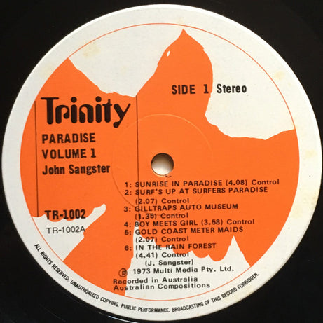 John Sangster : Paradise Volume One (LP, Album)