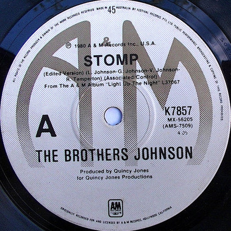 The Brothers Johnson* : Stomp (Edited Version) (7", Single)