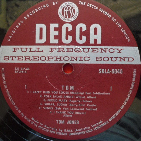 Tom Jones : Tom (LP, Album)