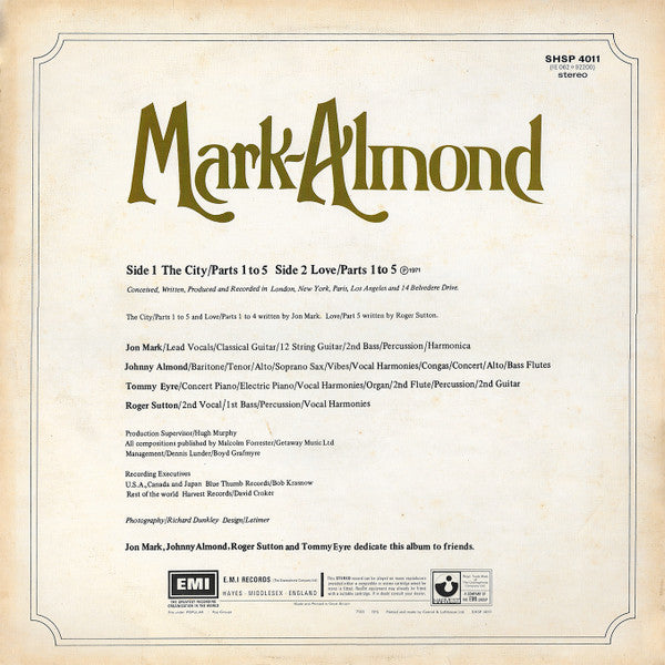 Mark-Almond : Mark-Almond (LP, Album, RP)