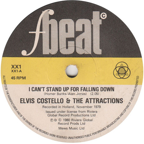 Elvis Costello And The Attractions* : I Can't Stand Up For Falling Down (7", Single)