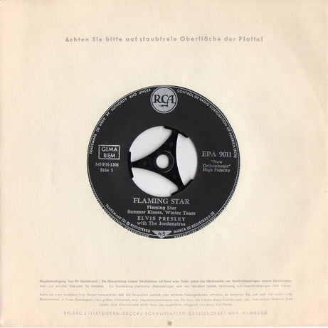 Elvis* : Elvis By Request (Flaming Star And 3 Other Great Songs) (7", EP)