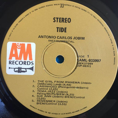 Antonio Carlos Jobim : Tide (LP, Album, Gat)