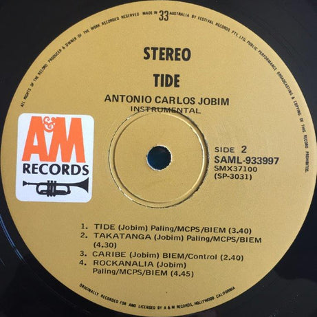 Antonio Carlos Jobim : Tide (LP, Album, Gat)