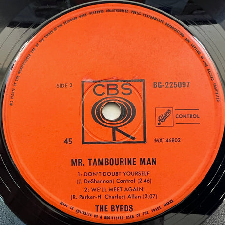 The Byrds : Mr. Tambourine Man (7", EP, Mono)