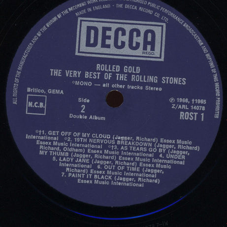 The Rolling Stones : Rolled Gold - The Very Best Of The Rolling Stones (2xLP, Comp)