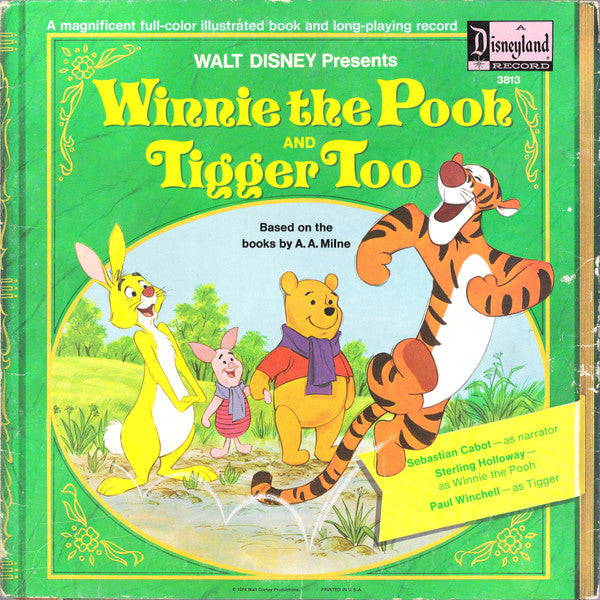 Sebastian Cabot, Sterling Holloway, Paul Winchell : Walt Disney Presents Winnie The Pooh And Tigger Too (LP, Gat)