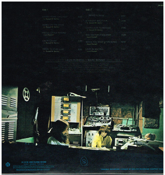 Leon Russell & Marc Benno : Asylum Choir II (LP, Album)