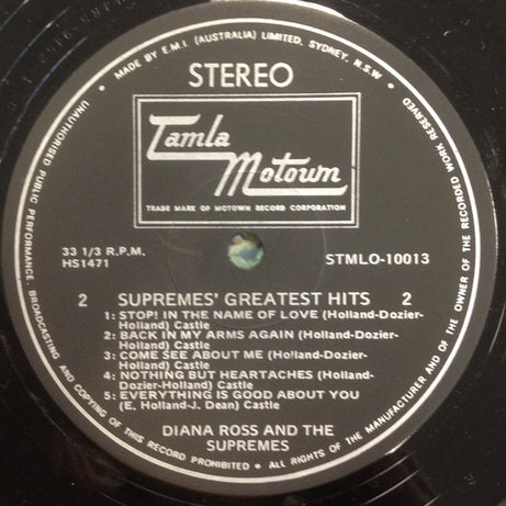 The Supremes : Greatest Hits Volume One (LP, Comp)