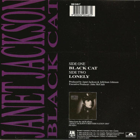 Janet Jackson : Black Cat (7", Single, Pic)