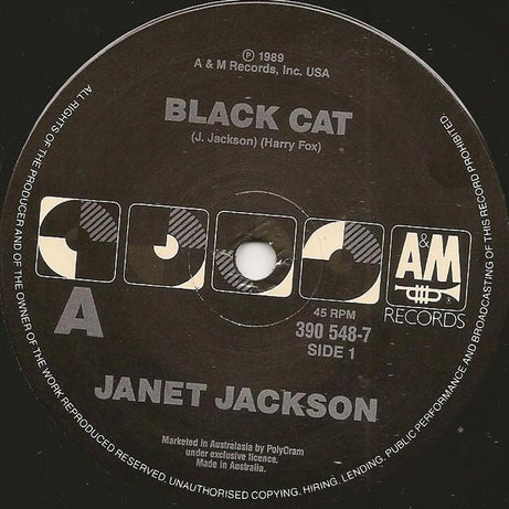 Janet Jackson : Black Cat (7", Single, Pic)