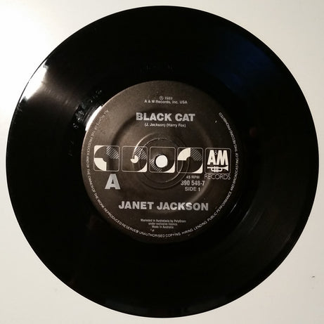 Janet Jackson : Black Cat (7", Single, Pic)