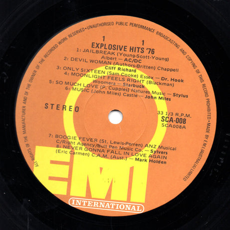 Various : Explosive Hits '76 (LP, Comp)