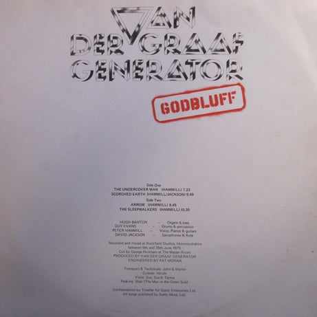 Van Der Graaf Generator : Godbluff (LP, Album, Sid)