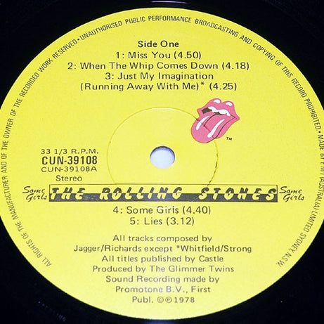 The Rolling Stones : Some Girls (LP, Album, 1st)