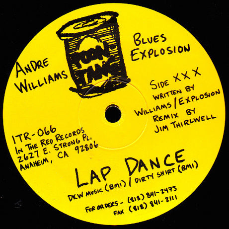 Andre Williams (2), The Jon Spencer Blues Explosion : Lap Dance (12", Single)