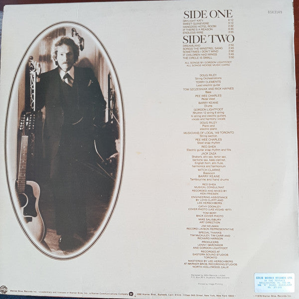 Gordon Lightfoot : Endless Wire (LP, Album)