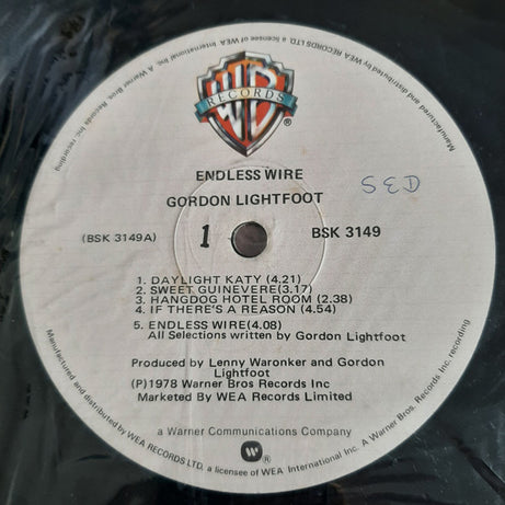 Gordon Lightfoot : Endless Wire (LP, Album)
