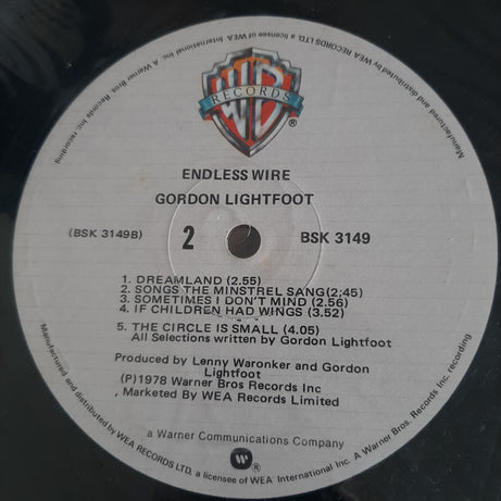 Gordon Lightfoot : Endless Wire (LP, Album)