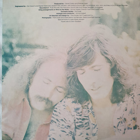 David Crosby / Graham Nash* : Wind On The Water (LP, Album)