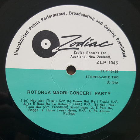 The Rotorua Maori Concert Party : Rotorua Maori Concert Party (LP)