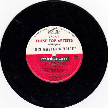 Bryan Davies / Dave Bridge / Patsy Ann Noble : Enjoy These Top Artists (7", S/Sided, EP, Promo)