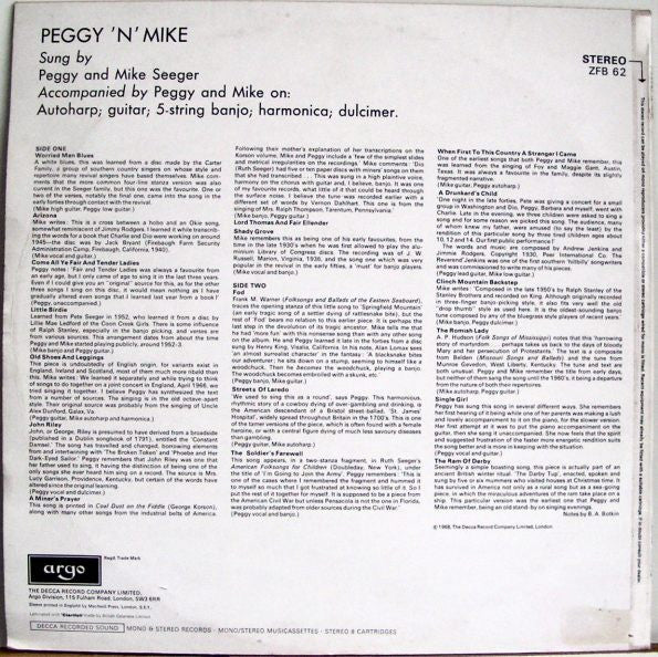 Peggy Seeger, Mike Seeger : Peggy 'n' Mike (LP, RE)