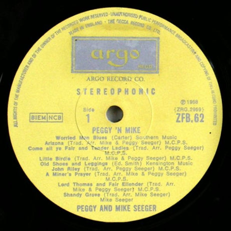 Peggy Seeger, Mike Seeger : Peggy 'n' Mike (LP, RE)