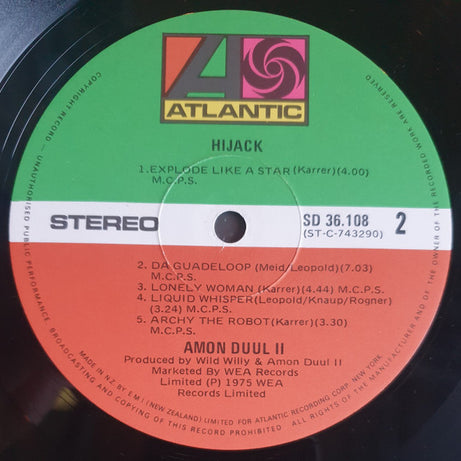Amon Düül II : Hijack (LP, Album)
