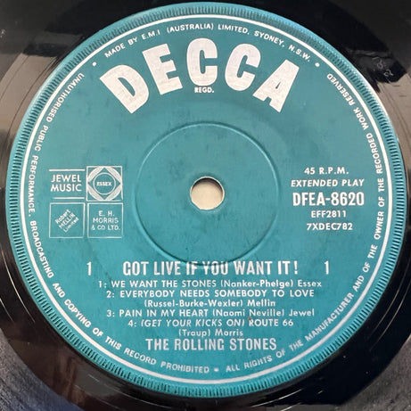 The Rolling Stones : Got Live If You Want It! (7", EP, Mono)