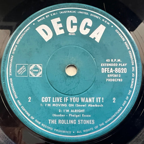 The Rolling Stones : Got Live If You Want It! (7", EP, Mono)