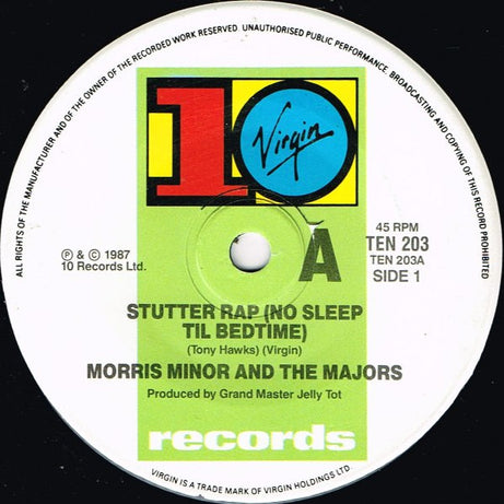 Morris Minor And The Majors : Stutter Rap (No Sleep Til Bedtime) (7", Single)