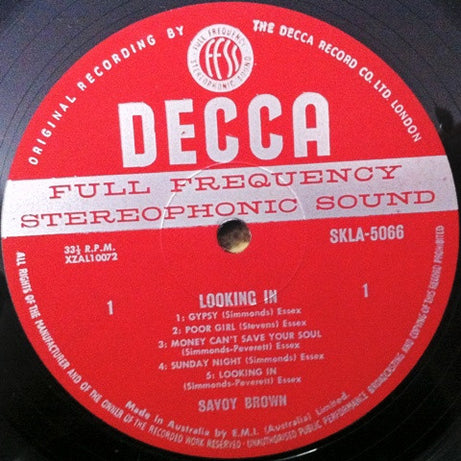 Savoy Brown : Looking In (LP, Album, Gat)