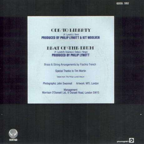Phil Lynott : Ode To Liberty (7")
