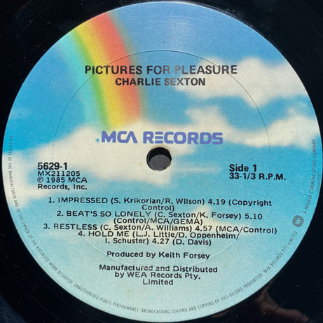 Charlie Sexton : Pictures For Pleasure (LP, Album)