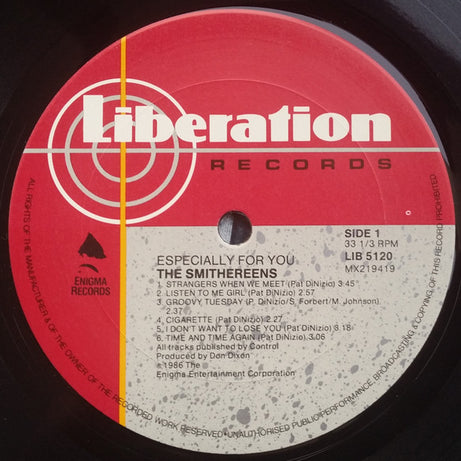 The Smithereens : Especially For You (LP, Album)