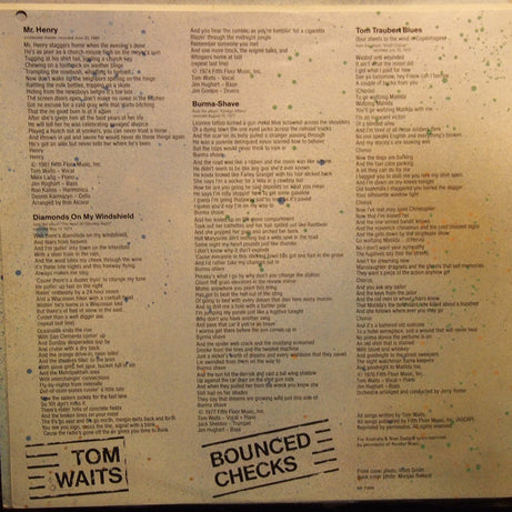 Tom Waits : Bounced Checks (LP, Comp)