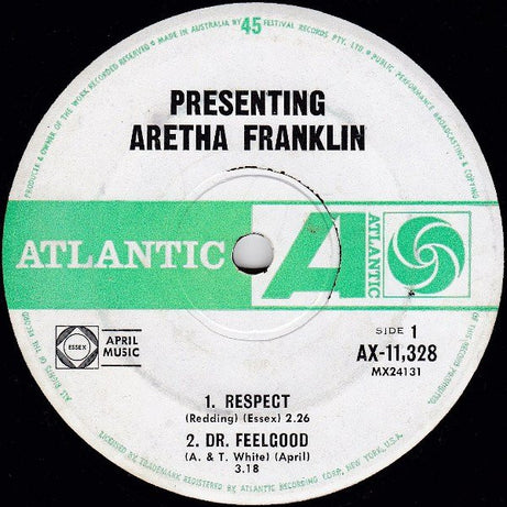 Aretha Franklin : Presenting Aretha Franklin (7", EP, Mono)