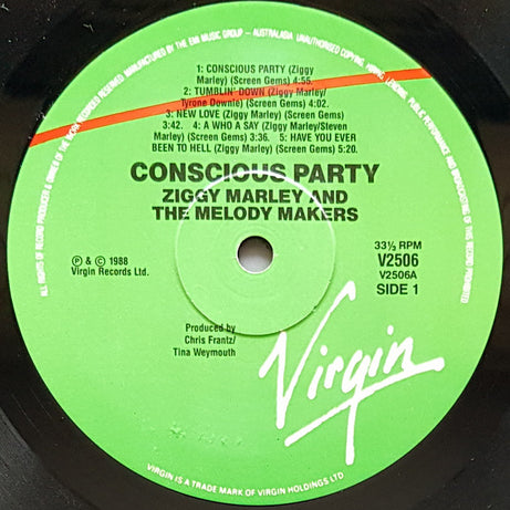 Ziggy Marley And The Melody Makers : Conscious Party (LP, Album)